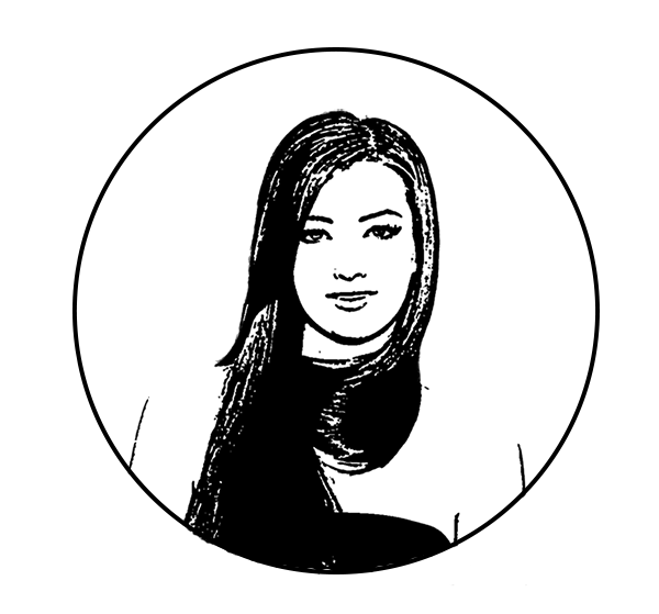 Hand-Drawn Women's Portrait Stamp - Self-Inking Personalized Design - Custom Women's Keepsake Stamp STK-1001